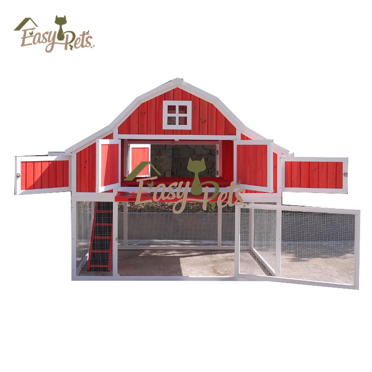 Hot Sell High Quality Large prefabricated wood pet cages hen coop commercial chicken houses Design